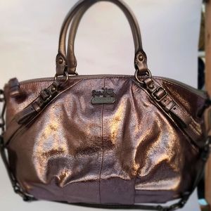 Coach Madison Sophia Bronze Metallic Satchel